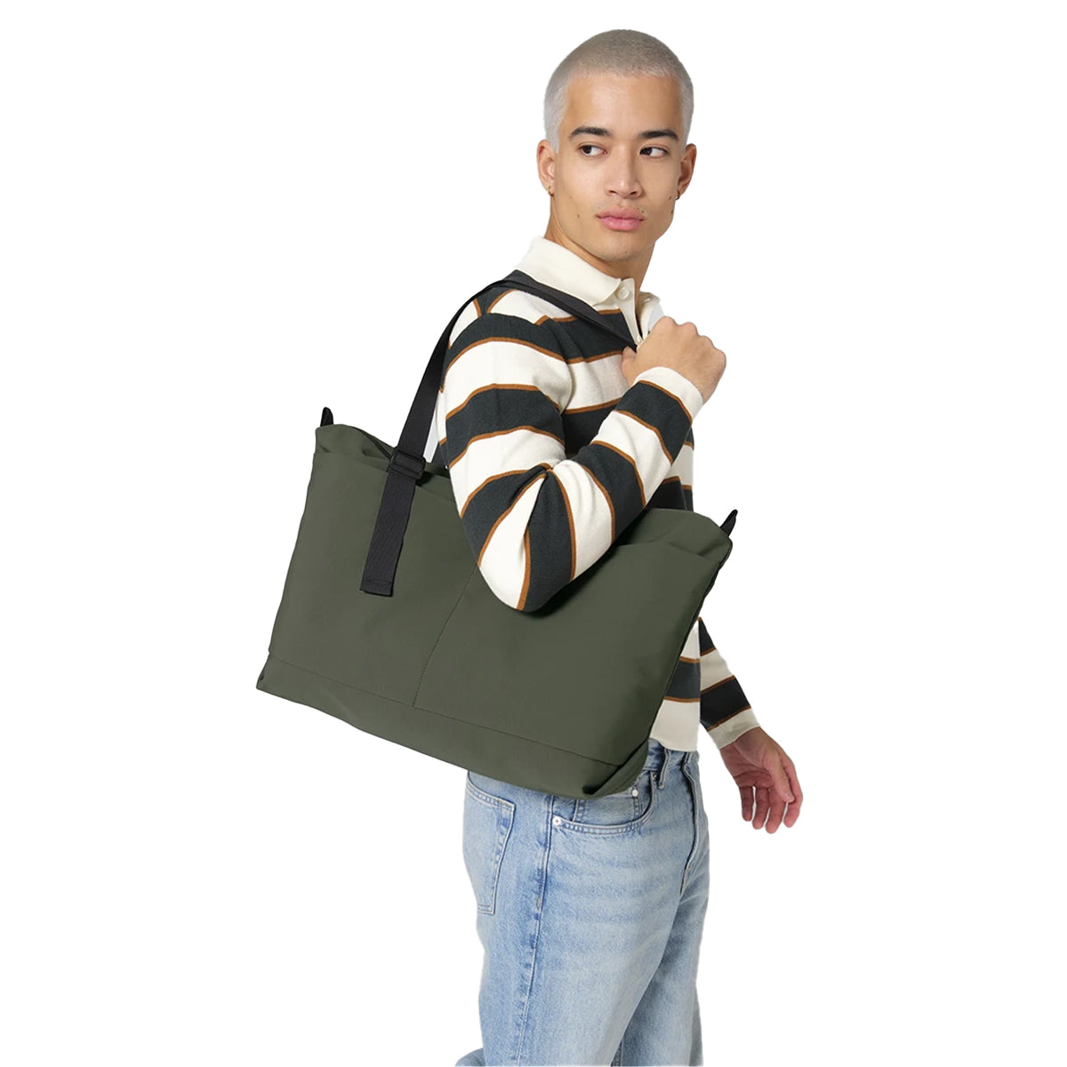 Pine Green - Back - Bagbase Minimal Lifestyle Tote Bag