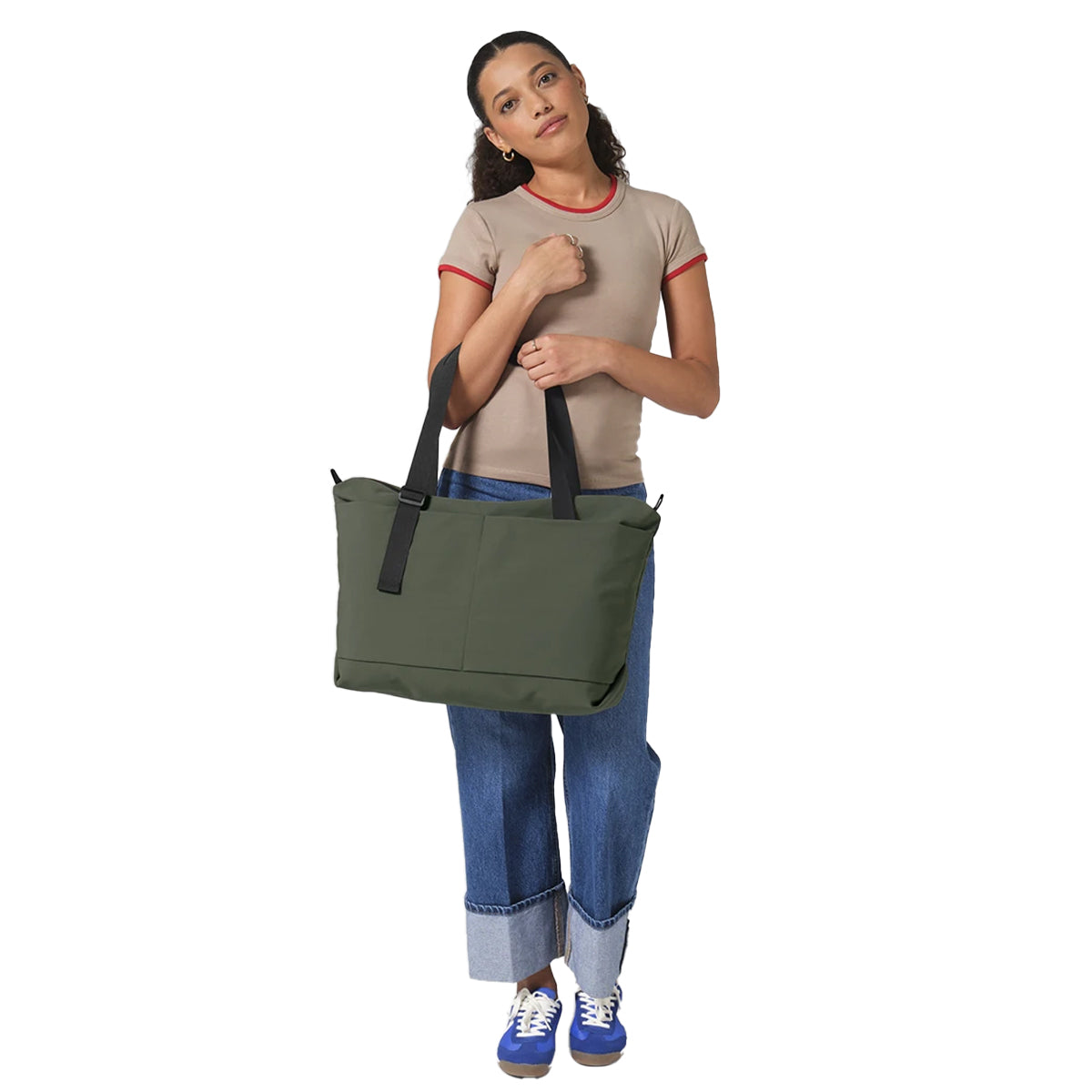 Pine Green - Side - Bagbase Minimal Lifestyle Tote Bag