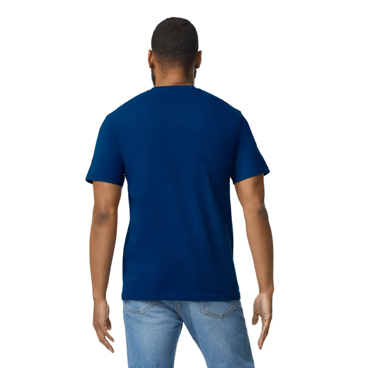 Navy - Back - Gildan Mens Softstyle Midweight T-Shirt