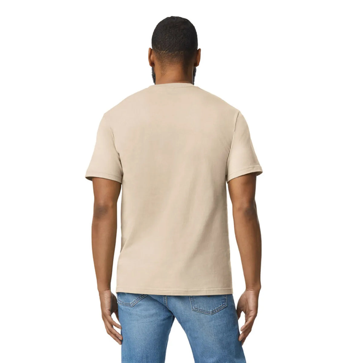 Sand - Back - Gildan Mens Softstyle Midweight T-Shirt