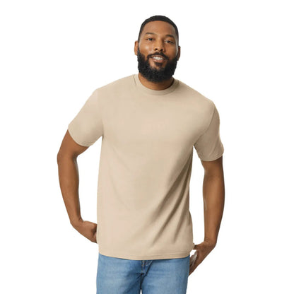 Sand - Side - Gildan Mens Softstyle Midweight T-Shirt