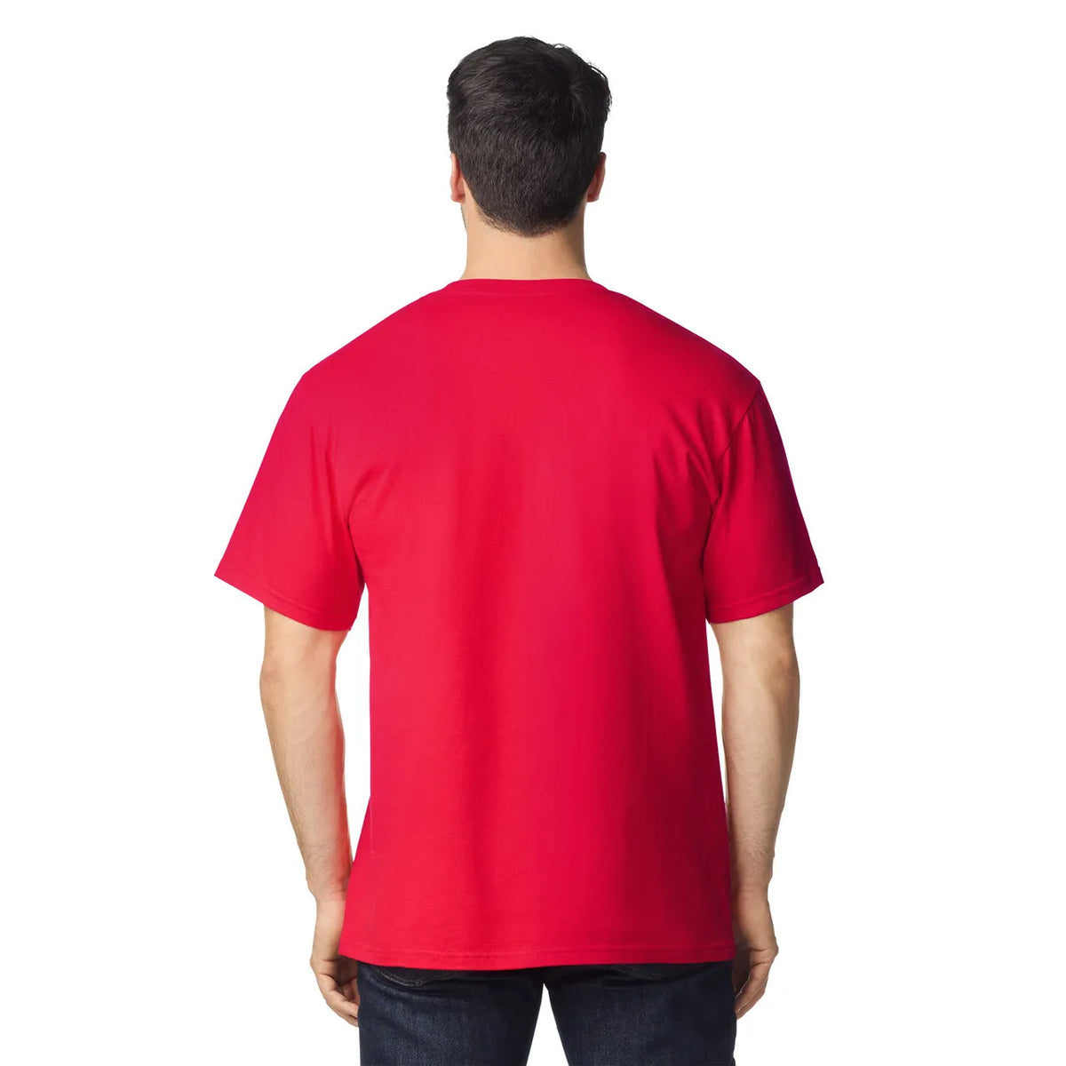 Red - Back - Gildan Mens Softstyle Midweight T-Shirt
