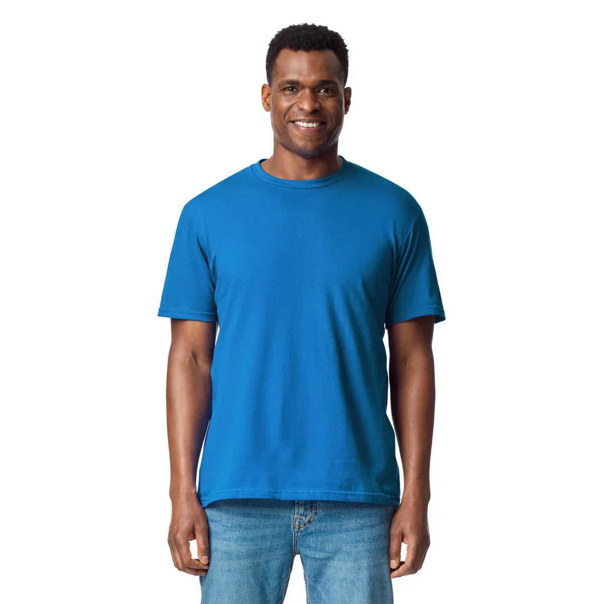 Royal Blue - Side - Gildan Mens Softstyle Midweight T-Shirt