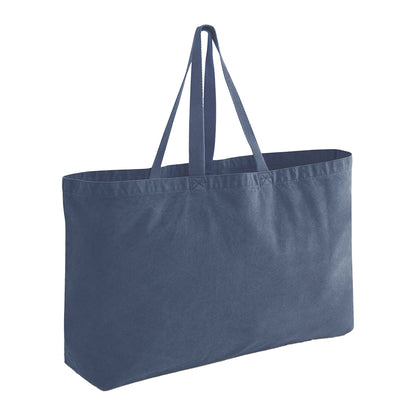 Vintage Denim - Front - Westford Mill Garment Dyed Oversized 36L Tote Bag