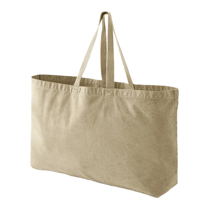 Vintage Sand - Back - Westford Mill Garment Dyed Oversized 36L Tote Bag