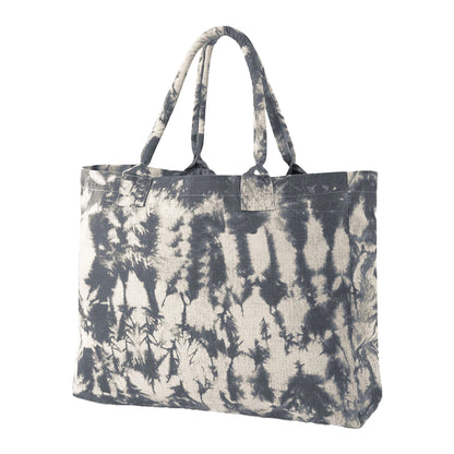 Natural Black - Back - Westford Mill Tie Dye Canvas 23L Tote Bag