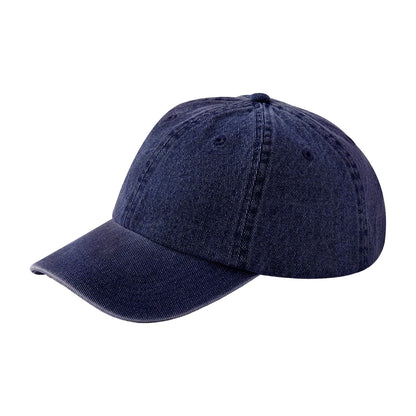 Indigo - Back - Beechfield Plain Denim Baseball Cap