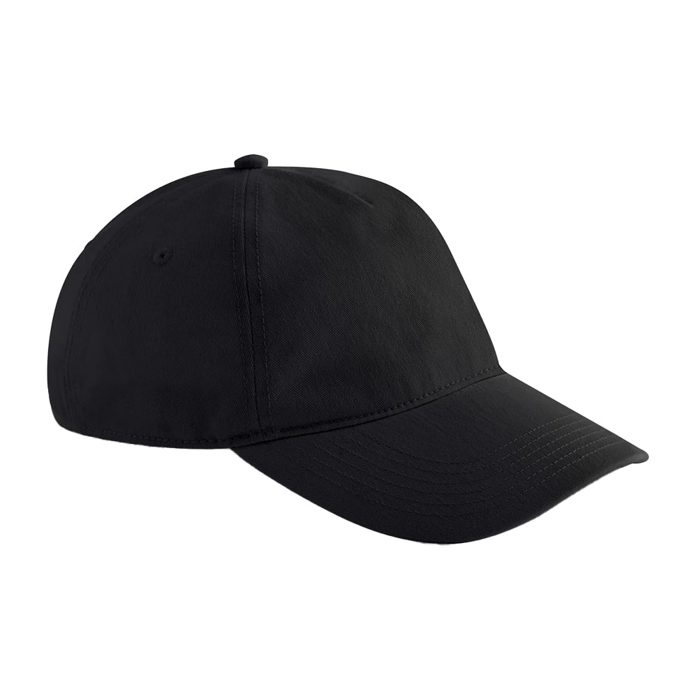 Black - Front - Beechfield Leisure Plain Baseball Cap