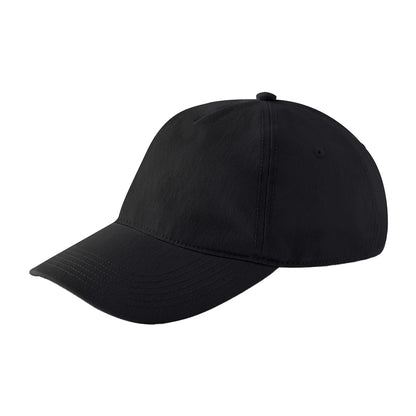 Black - Back - Beechfield Leisure Plain Baseball Cap