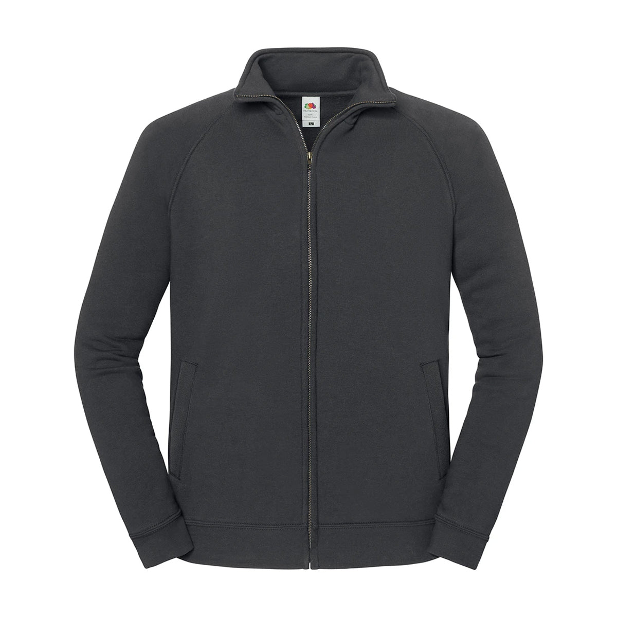 Light Graphite - Front - Fruit of the Loom Unisex Adult Iconic Premium Sweat Jacket