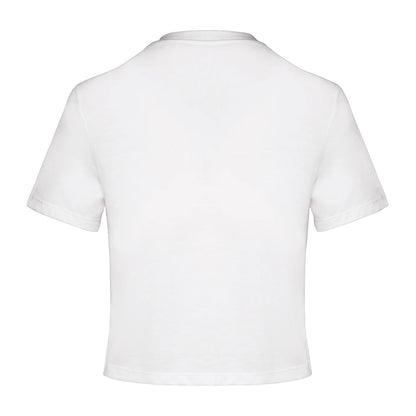 White - Back - Proact Womens-Ladies Triblend Crop Top