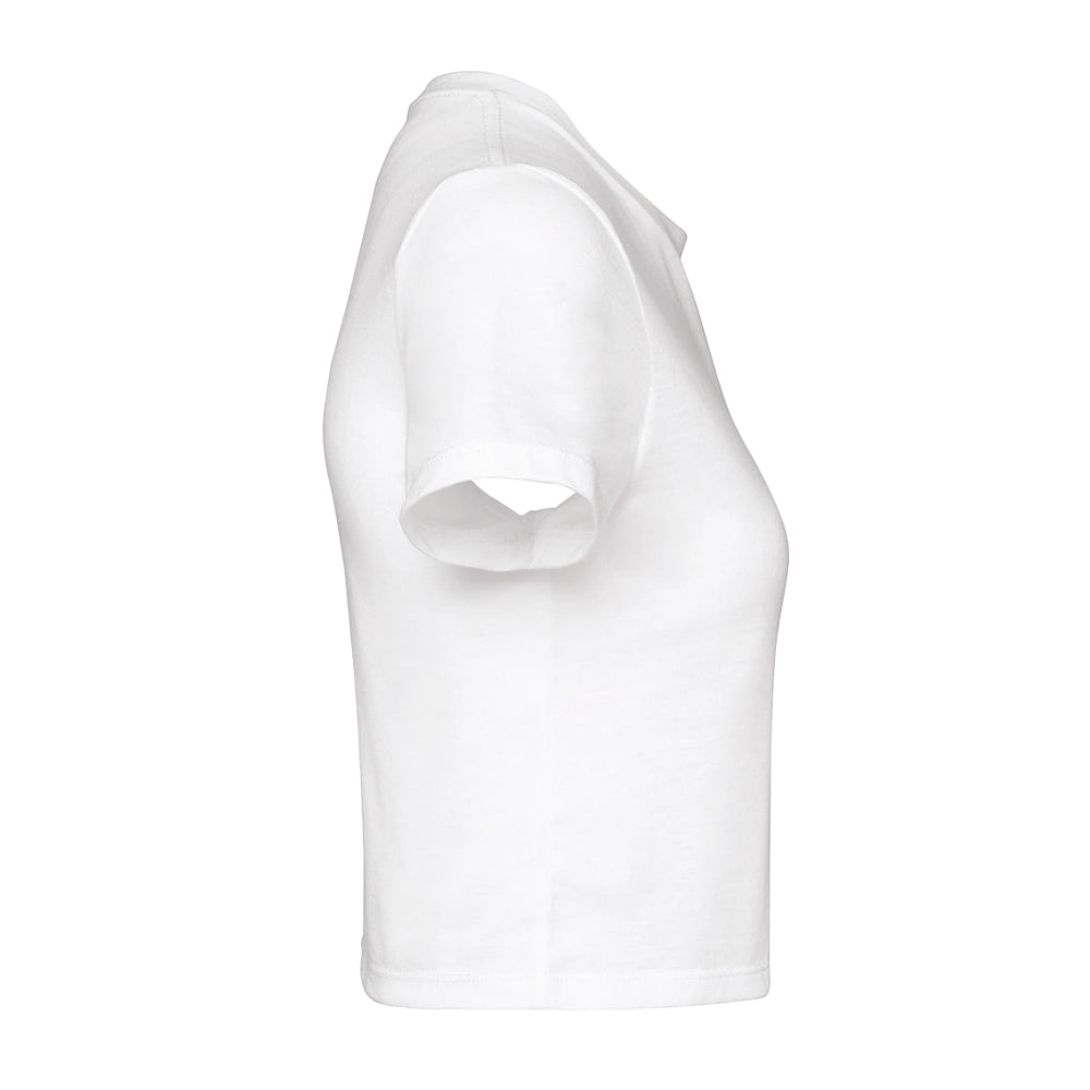 White - Side - Proact Womens-Ladies Triblend Crop Top