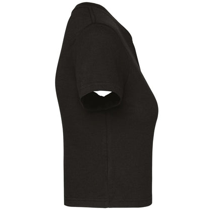 Black - Side - Proact Womens-Ladies Triblend Crop Top