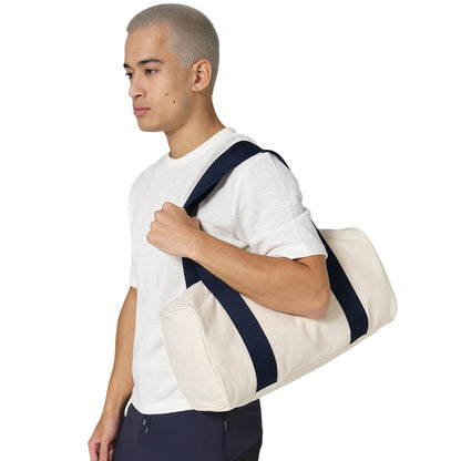 Natural-Navy - Back - Bagbase Edit Canvas Duffle Bag