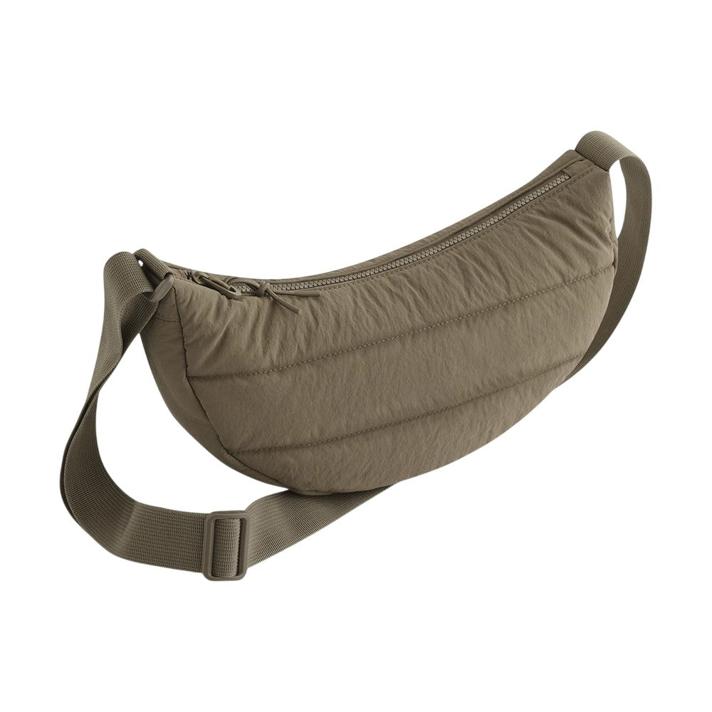 Earthy Green - Front - Bagbase Plain Quilted Crossbody Bag