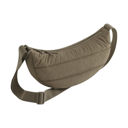 Earthy Green - Front - Bagbase Plain Quilted Crossbody Bag