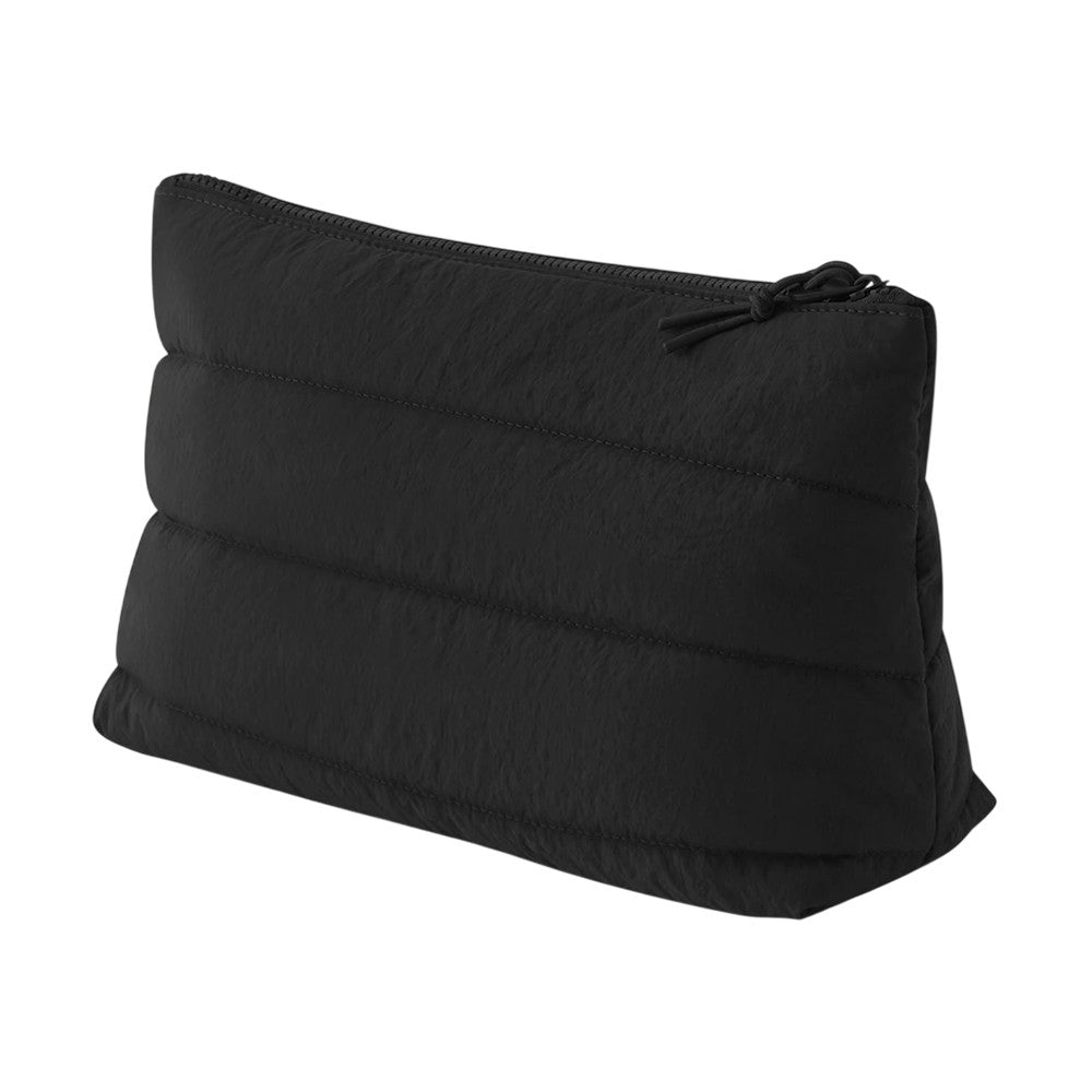 Black - Back - Bagbase Quilted Accessory Bag
