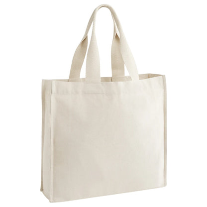 Natural - Front - Westford Mill Chevron Grab Handle 21L Tote Bag