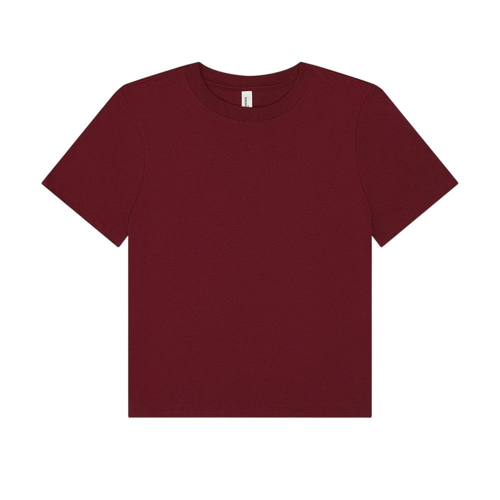 Maroon - Front - Bella + Canvas Womens-Ladies Heavy Boxy T-Shirt