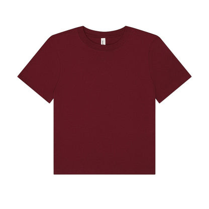 Maroon - Front - Bella + Canvas Womens-Ladies Heavy Boxy T-Shirt