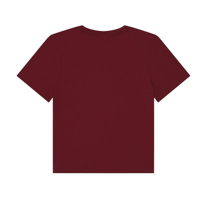Maroon - Back - Bella + Canvas Womens-Ladies Heavy Boxy T-Shirt