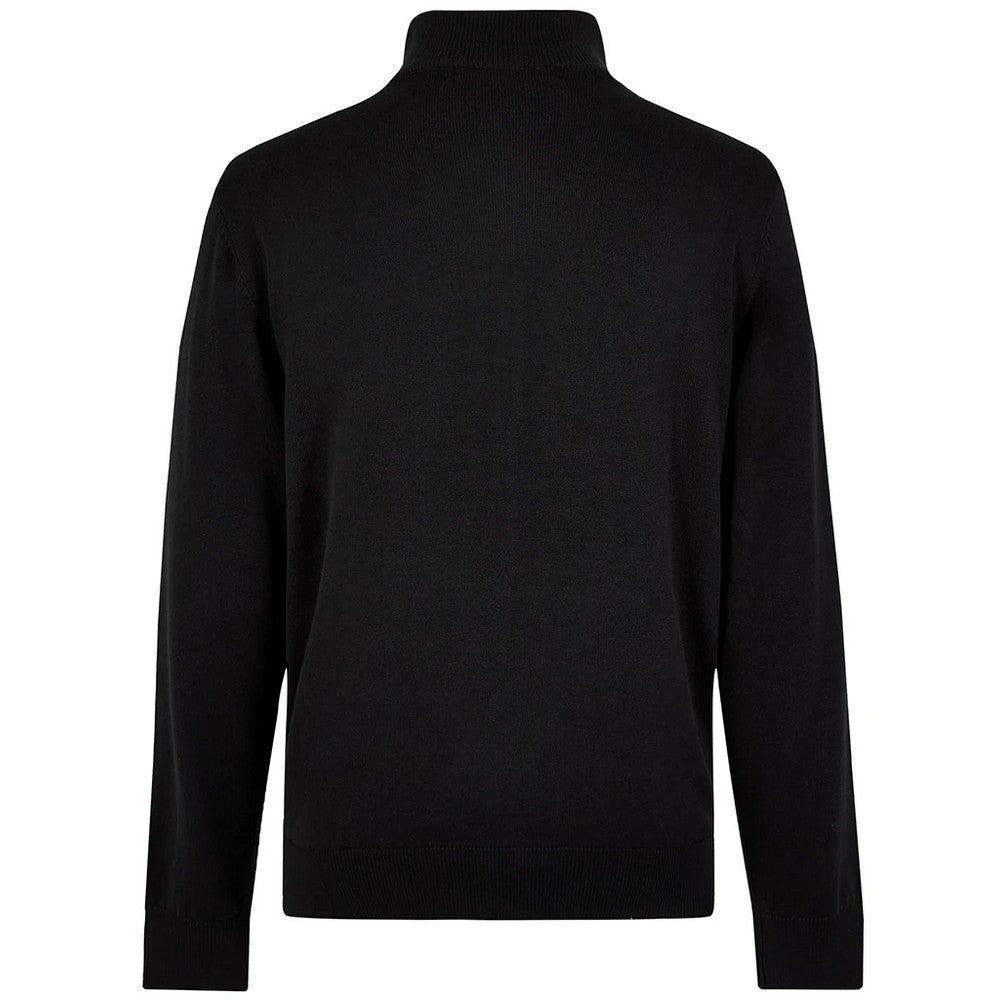 Black - Back - Kustom Kit Mens Arundel Quarter Zip Regular Sweatshirt