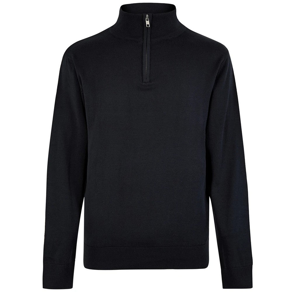 Navy - Front - Kustom Kit Mens Arundel Quarter Zip Regular Sweatshirt
