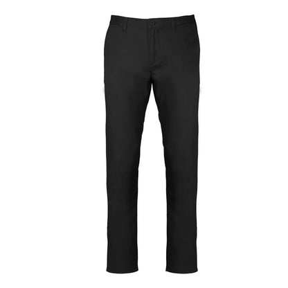 Black - Front - Kariban Mens Plain Modern Chinos