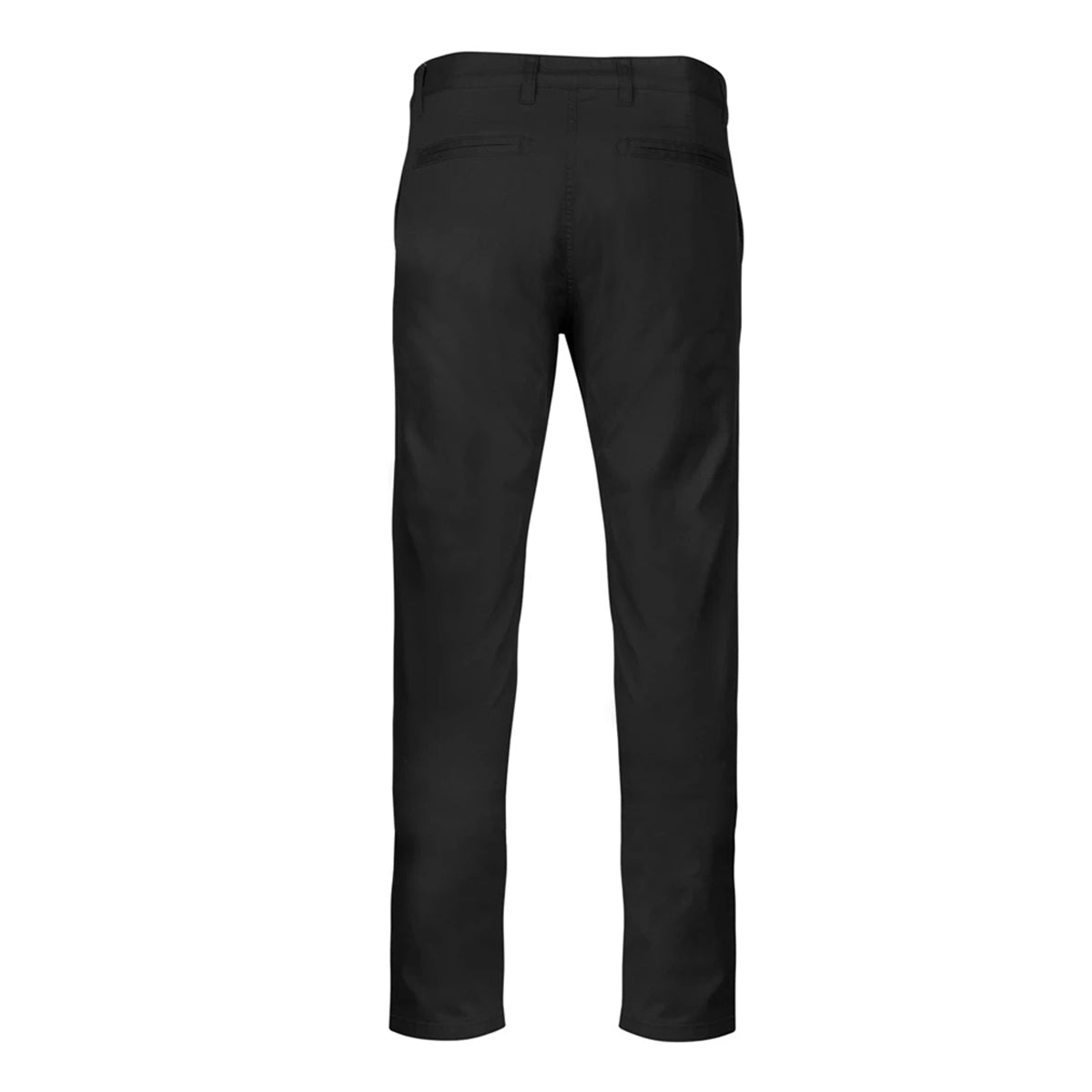 Black - Back - Kariban Mens Plain Modern Chinos