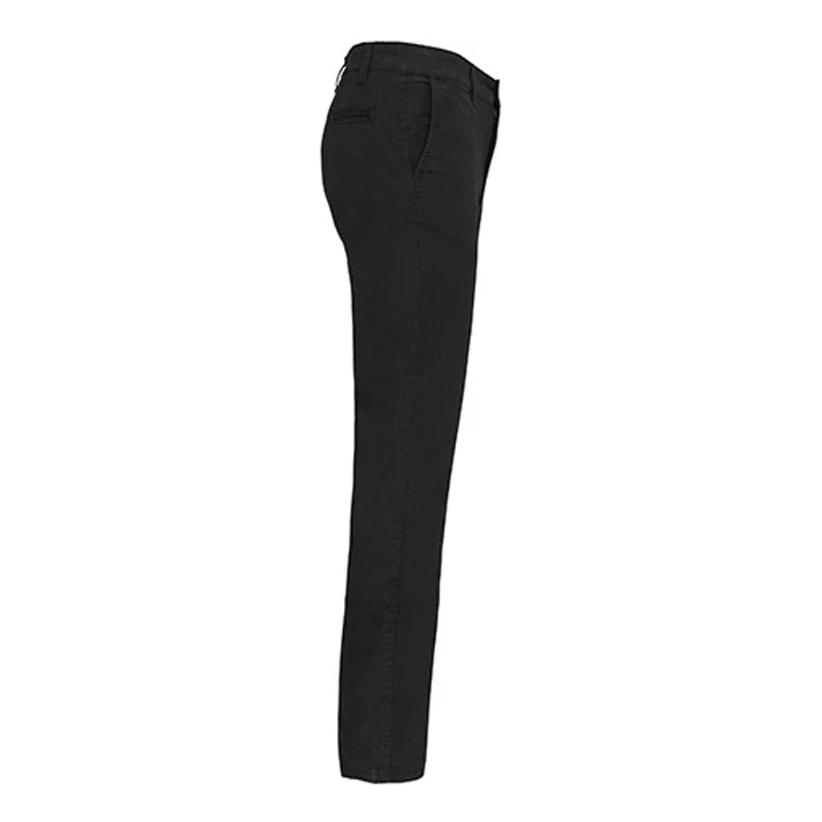 Black - Side - Kariban Mens Plain Modern Chinos