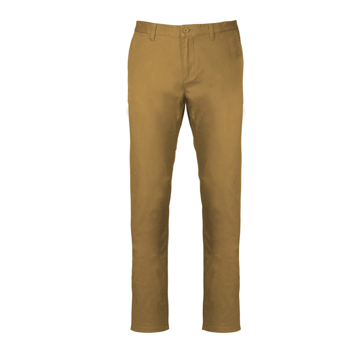 Camel - Front - Kariban Mens Plain Modern Chinos