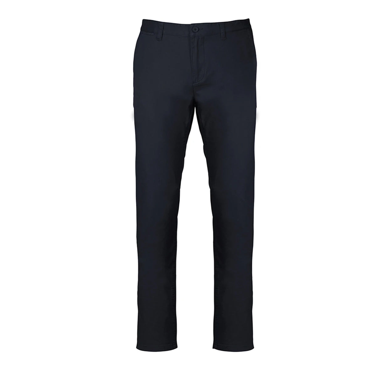 Dark Navy - Front - Kariban Mens Plain Modern Chinos
