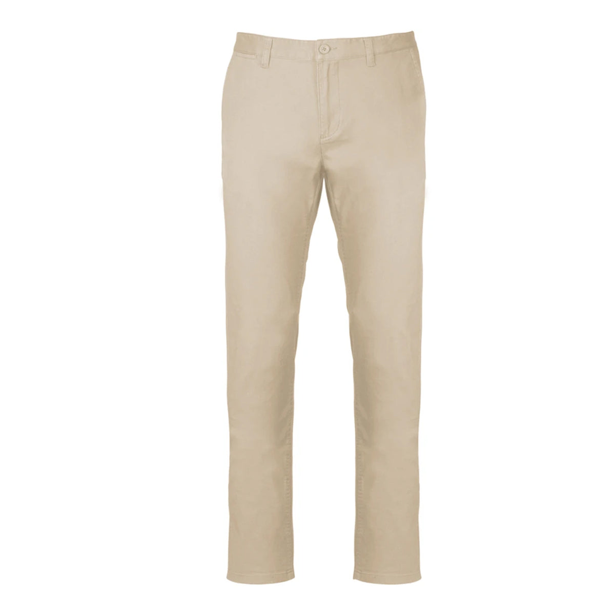Beige - Front - Kariban Mens Plain Modern Chinos