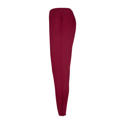 Burgundy - Side - Finden & Hales Mens Knitted Tracksuit Bottoms