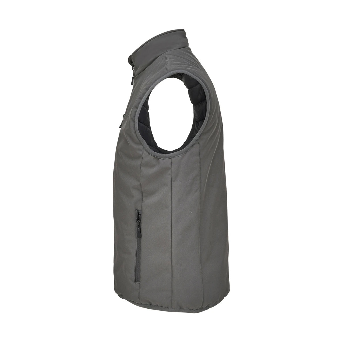 Charcoal - Side - SOLS Unisex Adult Falcon Padded Body Warmer