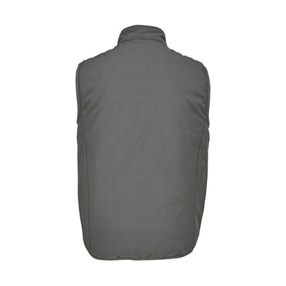 Charcoal - Back - SOLS Unisex Adult Falcon Padded Body Warmer