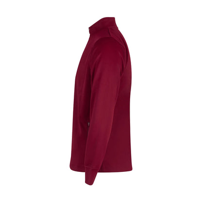 Burgundy - Side - Finden & Hales Unisex Adult Quarter Zip Tracksuit Top