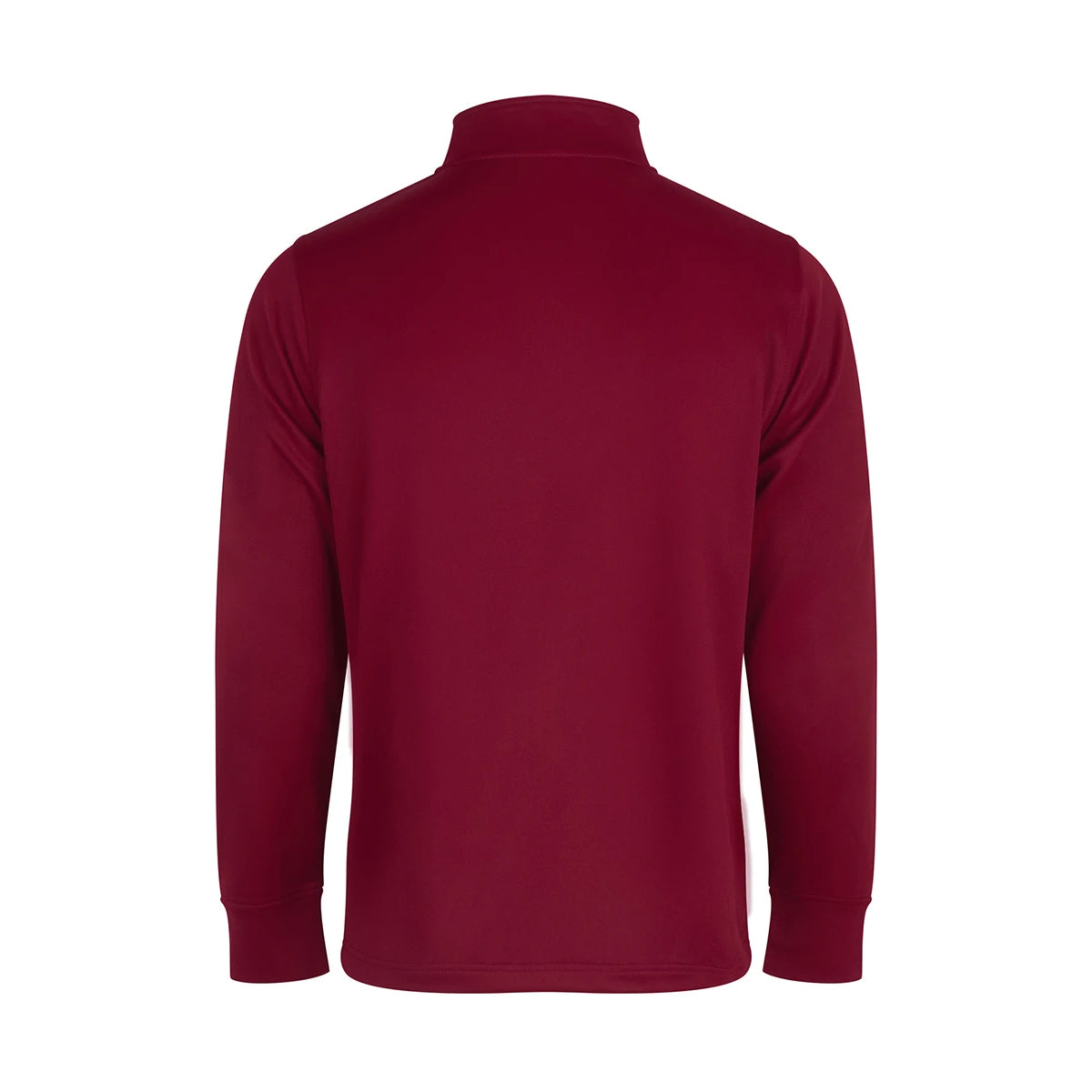 Burgundy - Back - Finden & Hales Childrens-Kids Quarter Zip Tracksuit Top
