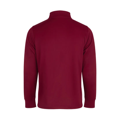 Burgundy - Back - Finden & Hales Childrens-Kids Quarter Zip Tracksuit Top