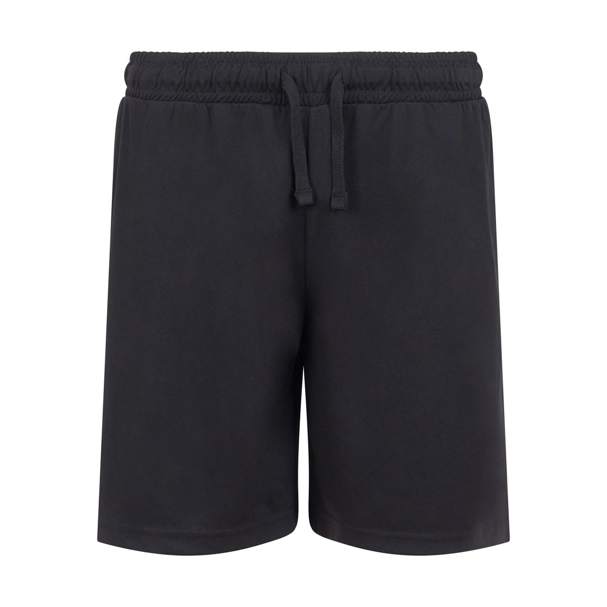 Black - Front - Finden & Hales Childrens-Kids Team No Pocket Shorts