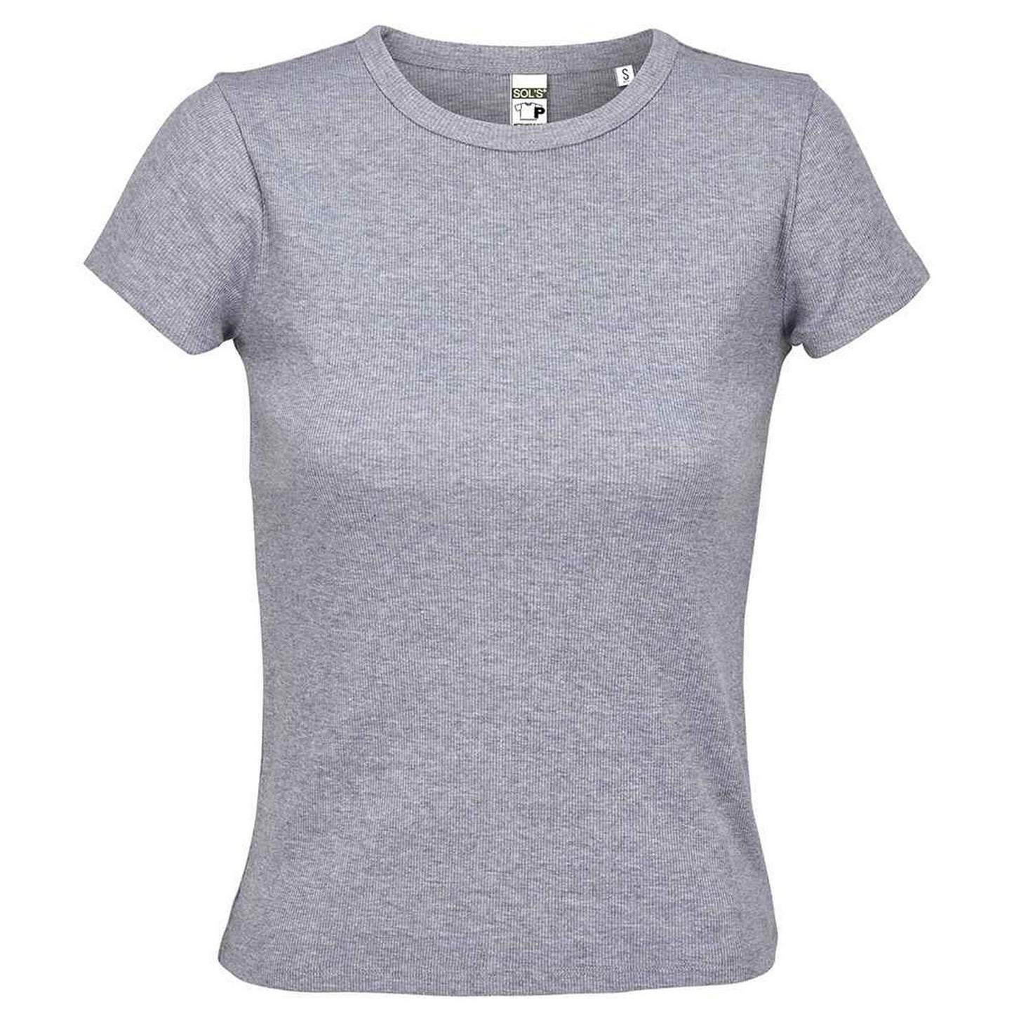 Light Grey Marl - Front - SOLS Womens-Ladies Sara T-Shirt