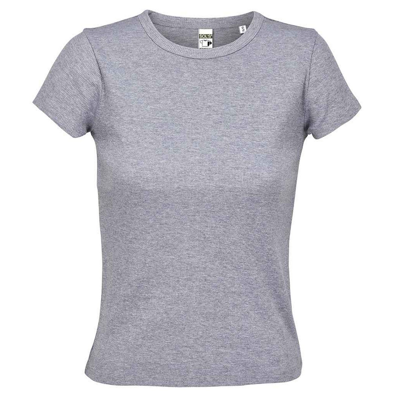 Light Grey Marl - Front - SOLS Womens-Ladies Sara T-Shirt