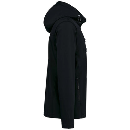 Black - Side - Kariban Unisex Adult 3 Layer Hooded Soft Shell Jacket