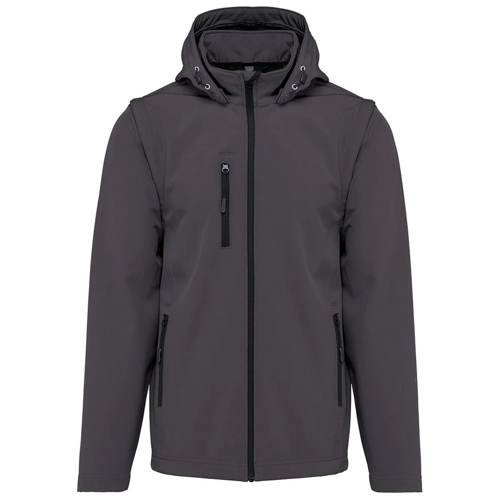 Titanium - Front - Kariban Unisex Adult 3 Layer Hooded Soft Shell Jacket