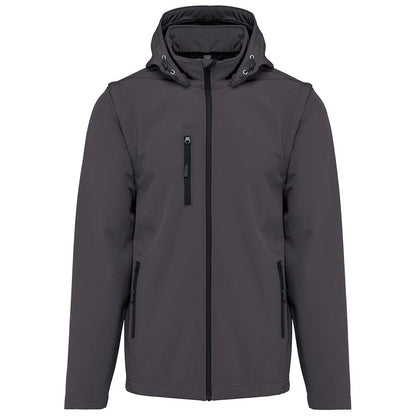 Titanium - Front - Kariban Unisex Adult 3 Layer Hooded Soft Shell Jacket
