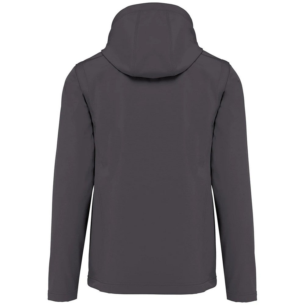 Titanium - Back - Kariban Unisex Adult 3 Layer Hooded Soft Shell Jacket