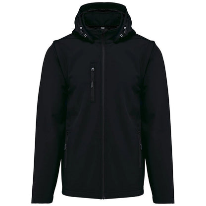Black - Front - Kariban Unisex Adult 3 Layer Hooded Soft Shell Jacket