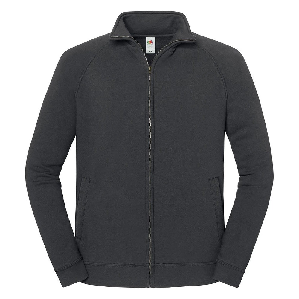 Light Graphite - Front - Fruit of the Loom Unisex Adult Iconic Premium Sweat Jacket