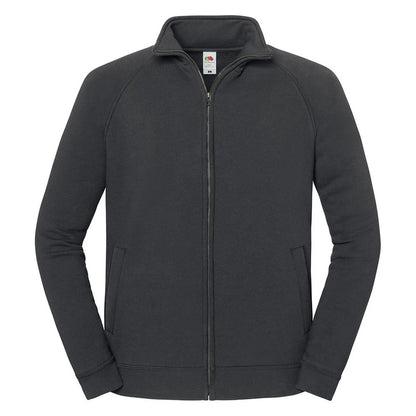 Light Graphite - Front - Fruit of the Loom Unisex Adult Iconic Premium Sweat Jacket