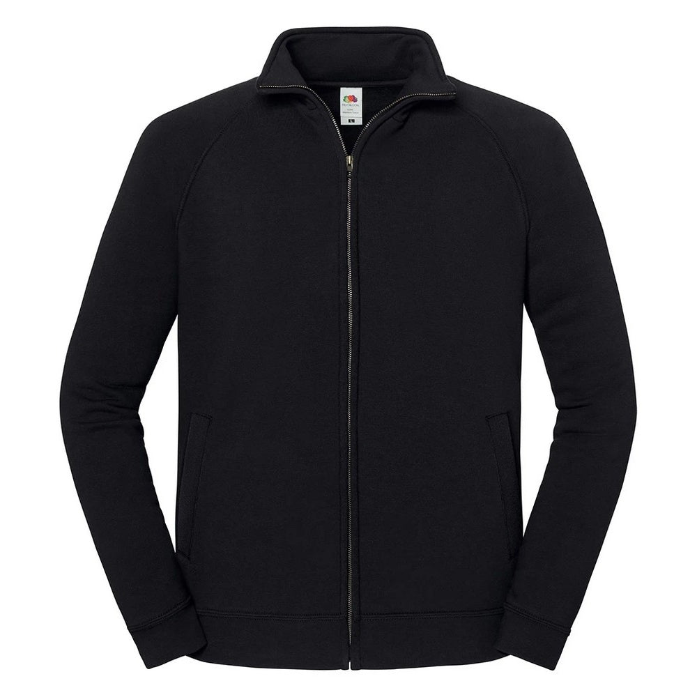 Black - Front - Fruit of the Loom Unisex Adult Iconic Premium Sweat Jacket
